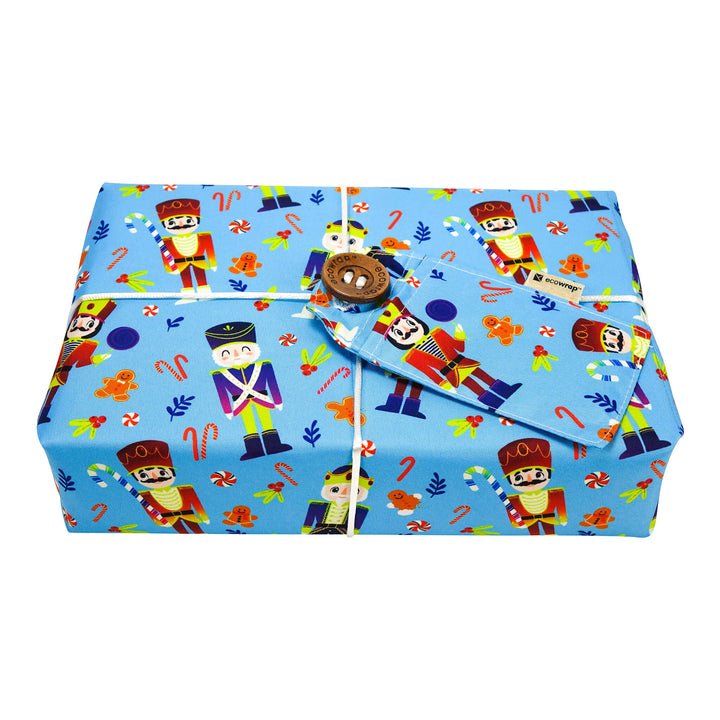 Blue Nutcrackers - Fabric Gift Wrap