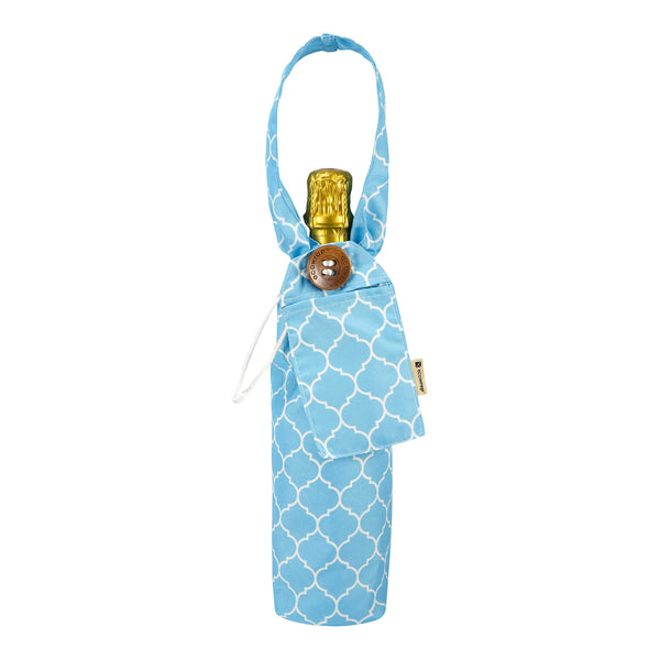 Blue Morrocan - Fabric Bottle Bag