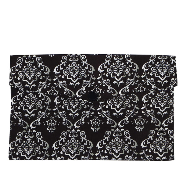 Enveloppe en tissu - Damask noir