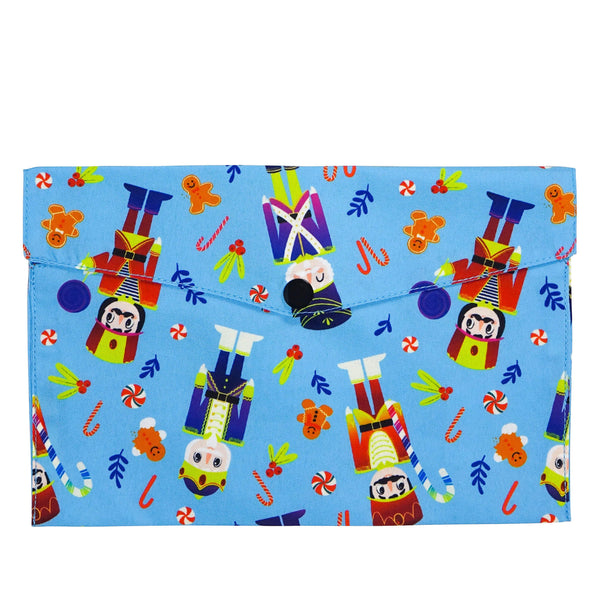 Blue Nutcrackers - Fabric Enveloppe