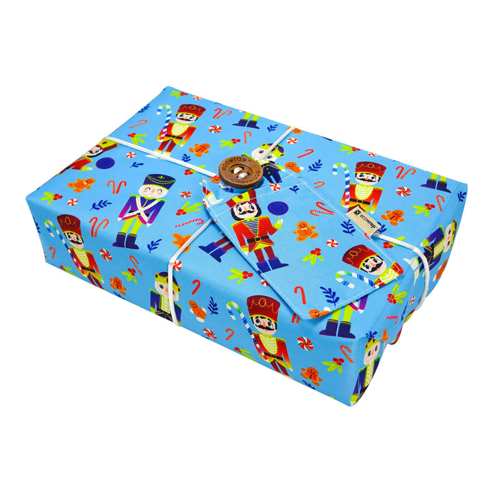 Blue Nutcrackers - Fabric Gift Wrap