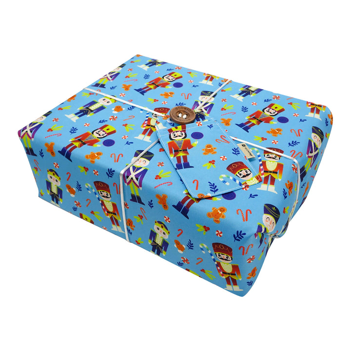 Blue Nutcrackers - Fabric Gift Wrap