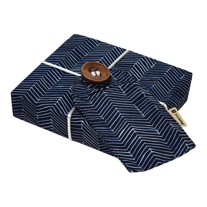 Navy Chevron - Fabric Gift Wrap