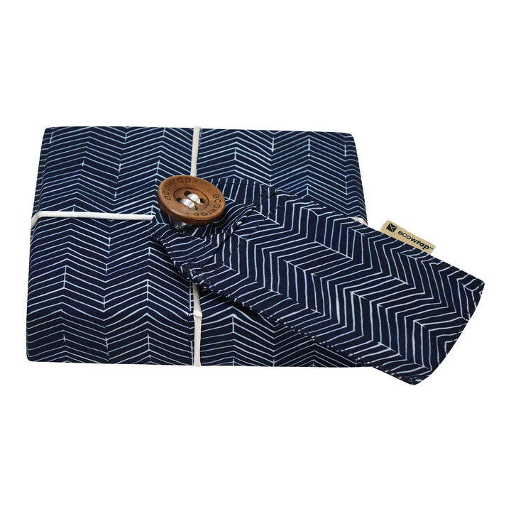 Navy Chevron - Fabric Gift Wrap