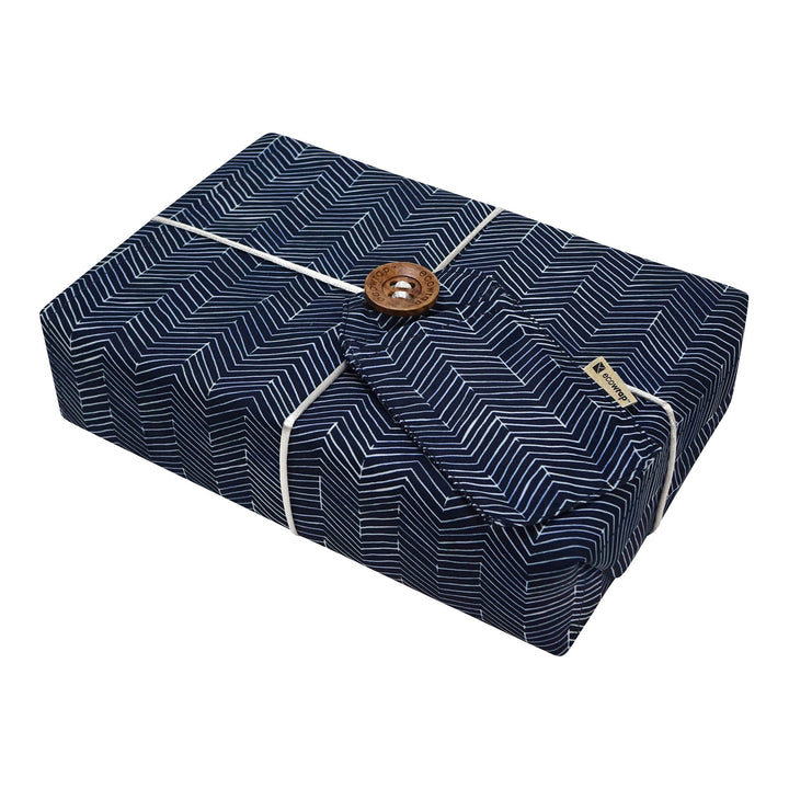 Navy Chevron - Fabric Gift Wrap