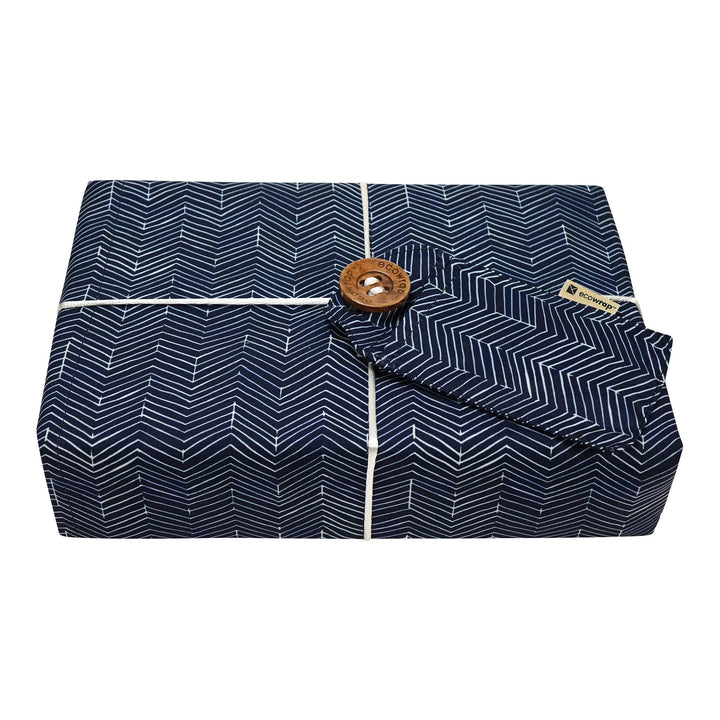 Navy Chevron - Fabric Gift Wrap