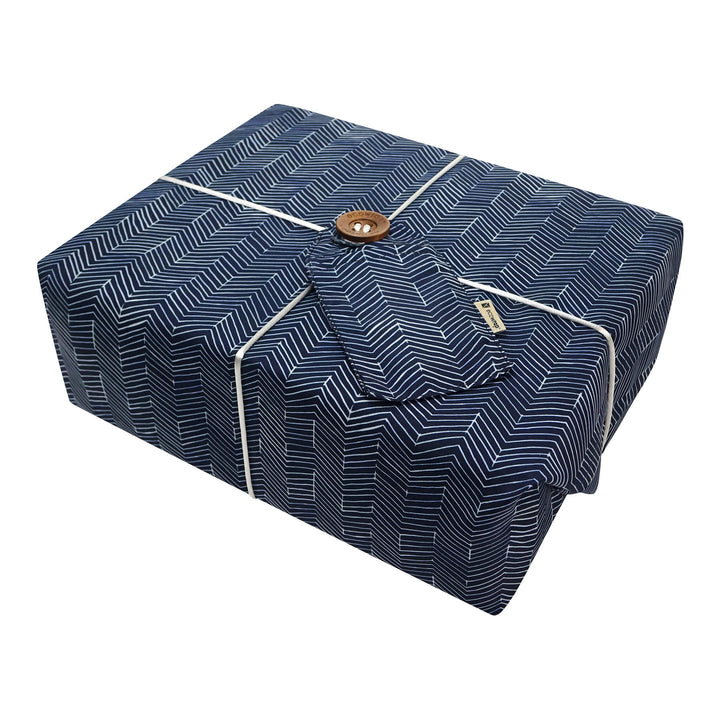 Navy Chevron - Fabric Gift Wrap