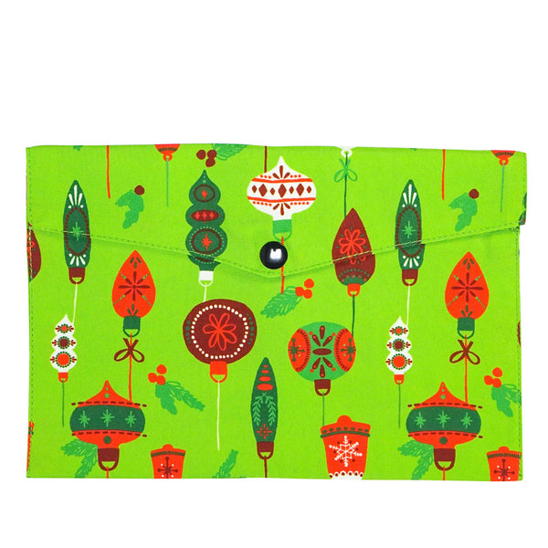 Green Christmas Balls - Fabric Enveloppe