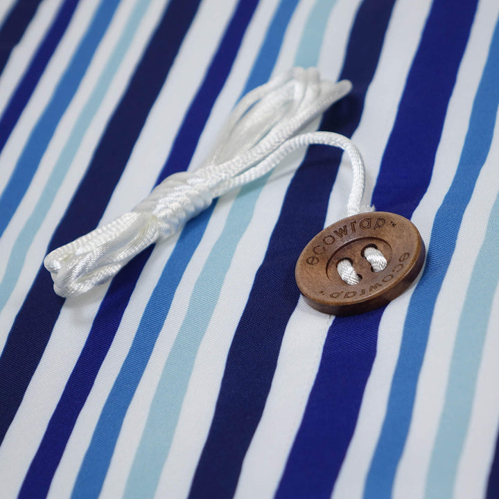 Emballage cadeau en tissu - Ligné bleu