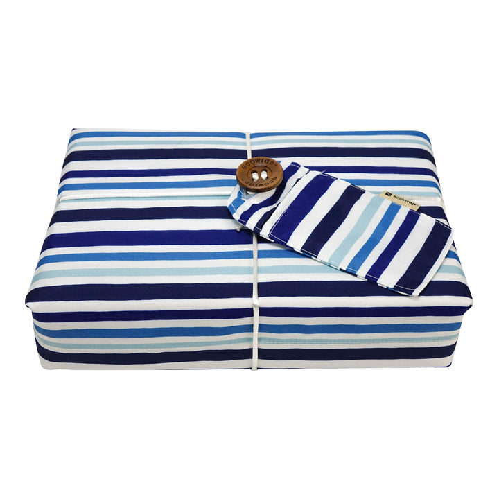 Blue Striped - Fabric Gift Wrap