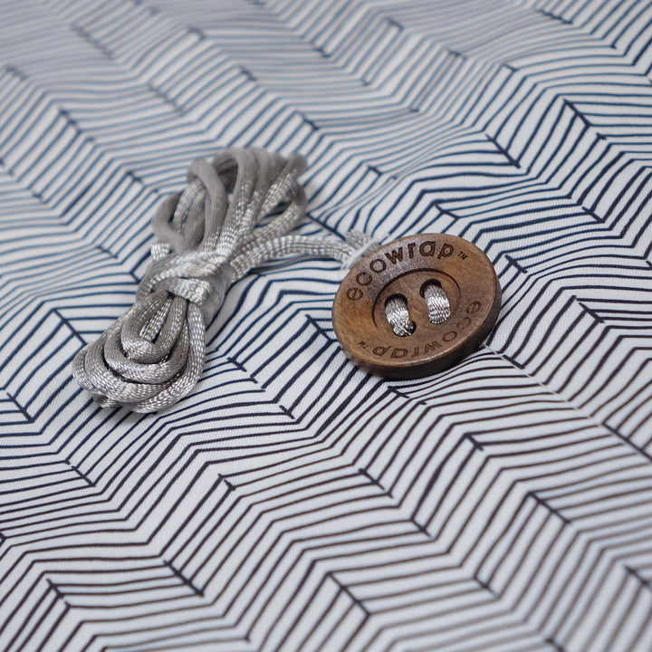 Grey Chevron - Fabric Gift Wrap