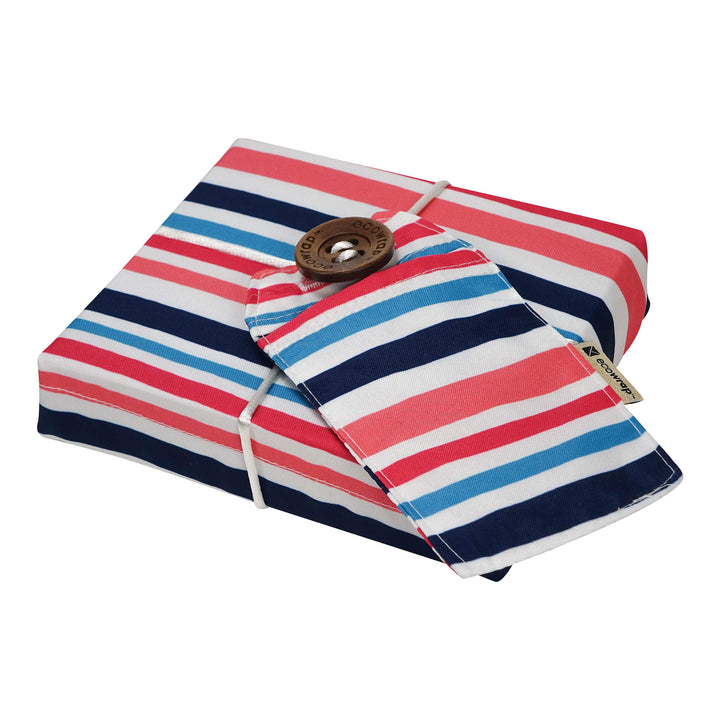 Emballage cadeau en tissu - Ligné rose