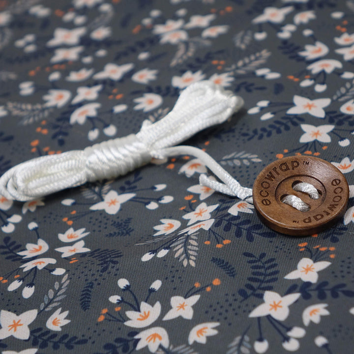 Emballage cadeau en tissu - Floral violet