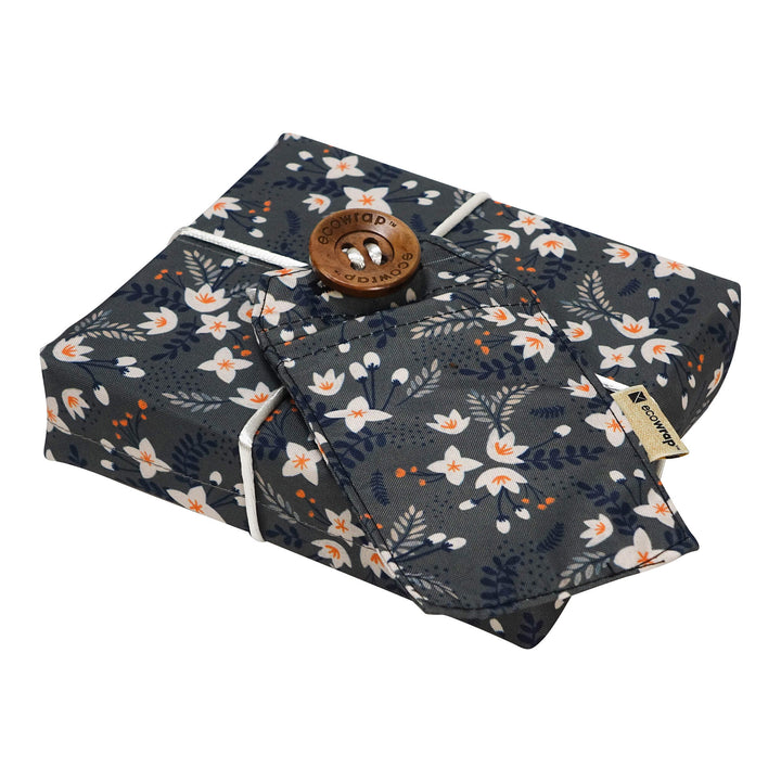 Emballage cadeau en tissu - Floral violet