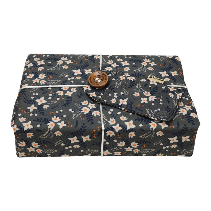 Emballage cadeau en tissu - Floral violet