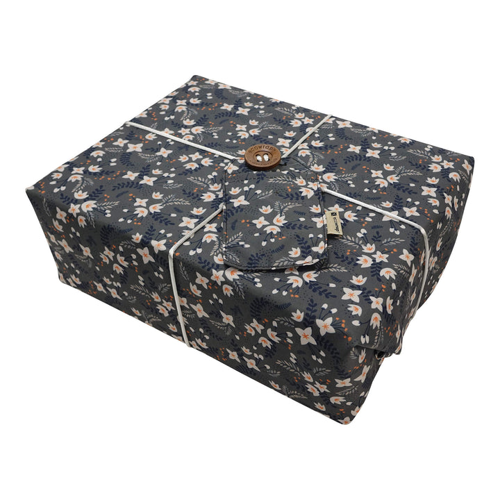 Emballage cadeau en tissu - Floral violet