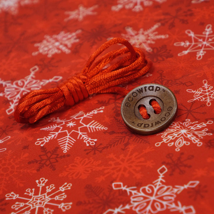 Red Snowflakes - Fabric Gift Wrap