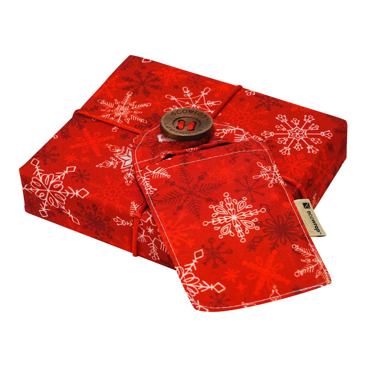 Red Snowflakes - Fabric Gift Wrap