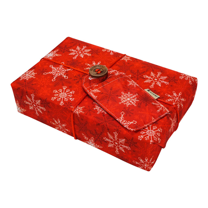 Red Snowflakes - Fabric Gift Wrap