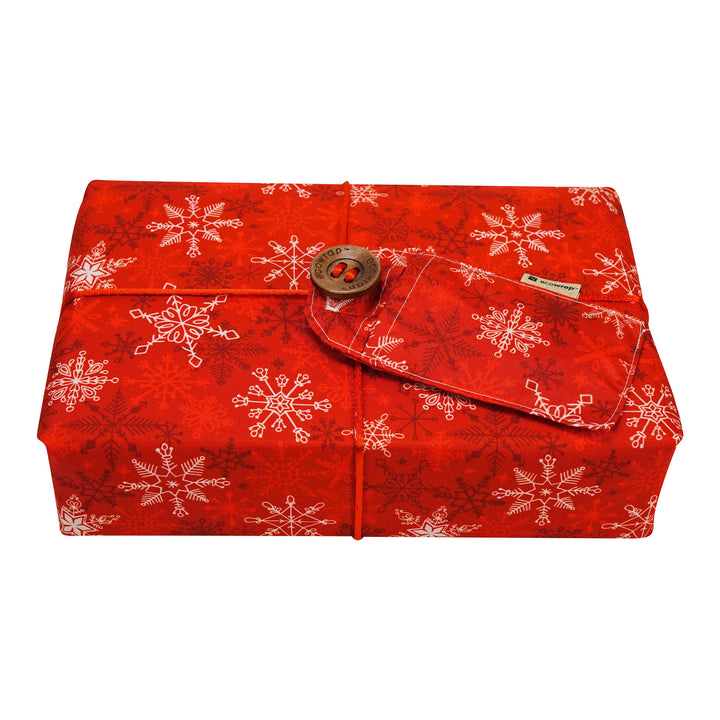 Red Snowflakes - Fabric Gift Wrap