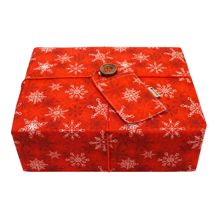 Red Snowflakes - Fabric Gift Wrap