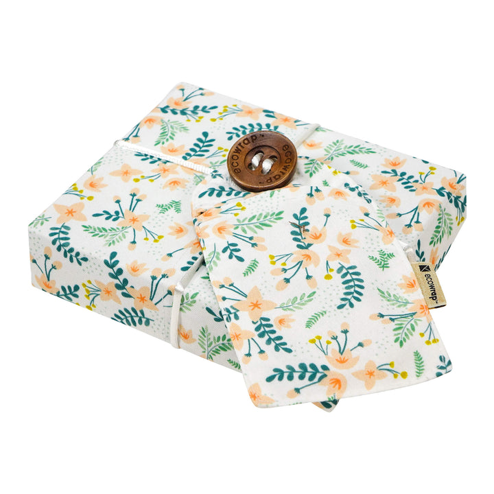 White Floral - Fabric Gift Wrap
