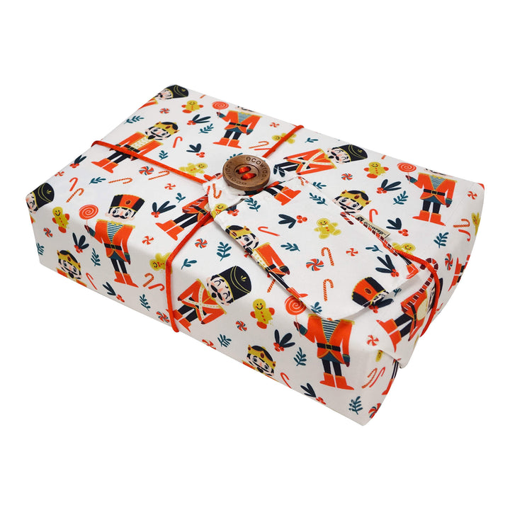 White Nutcrackers - Fabric Gift Wrap