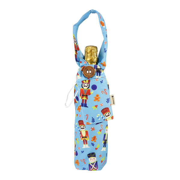 Blue Nutcrackers - Fabric Bottle Bag