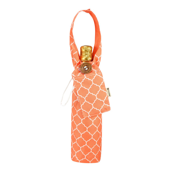 Pink Morrocan - Fabric Bottle Bag