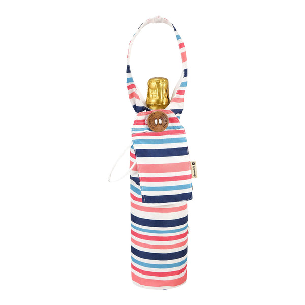 Pink Striped - Fabric Bottle Bag