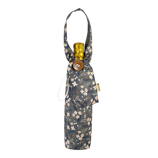 Purple Floral - Fabric Bottle Bag