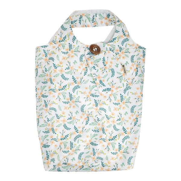 White Floral - Fabric Gift Bag