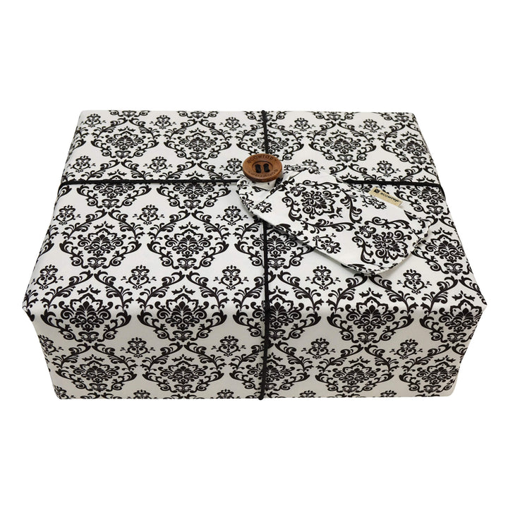Emballage cadeau en tissu - Damask blanc
